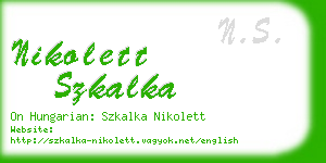 nikolett szkalka business card